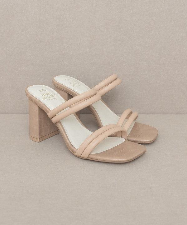 Angela - Strappy Alligator Heel - The Lelia