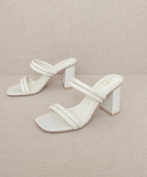 Angela - Strappy Alligator Heel - The Lelia